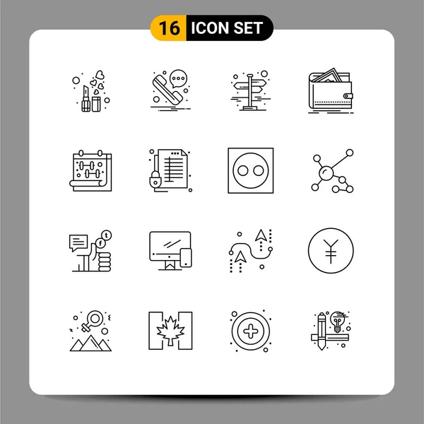 Creative Icons Σύγχρονα Σημάδια Και Σύμβολα Της Φυσικής Κατάστασης Τσάντα — Διανυσματικό Αρχείο