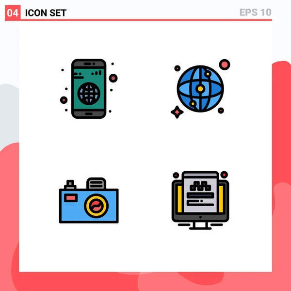 Set Modern Icons Sysymbols Signs App Design Mobile Network Travel — Vector de stock