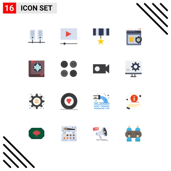 Icônes Créatives Signes Modernes Symboles Effrayant Ésotérique Badge Livre Garantie — Image vectorielle