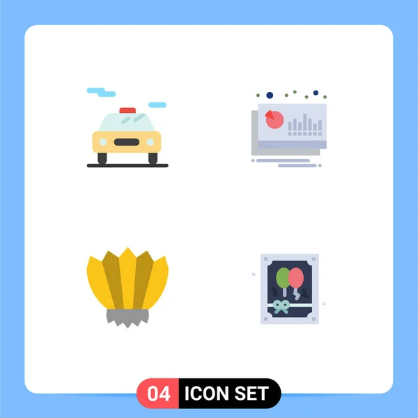 Stock Vector Icon Pack Líneas Señalización Símbolos Para Coches Aletas — Archivo Imágenes Vectoriales