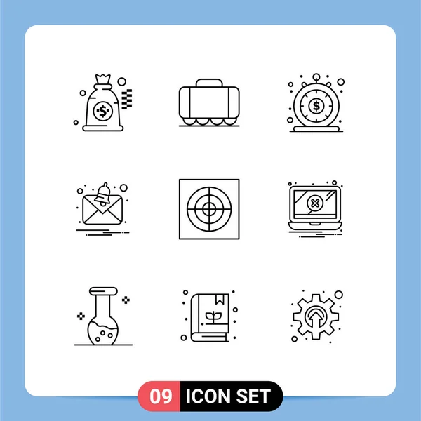 Creative Icons Modern Jelek Szimbólumok Hiba Elszívó Kölcsön Fürdőszoba Üzenet — Stock Vector