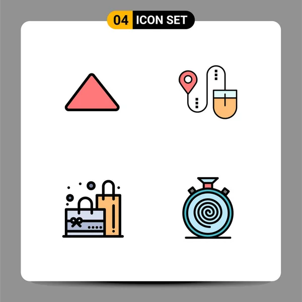 Icône Vectorielle Stock Paquet Signes Symboles Ligne Pour Flèche Plaine — Image vectorielle