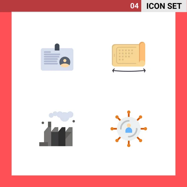 Thematic Vector Flat Icons Editable Sysymbols User Pollution Employees Technology — Archivo Imágenes Vectoriales