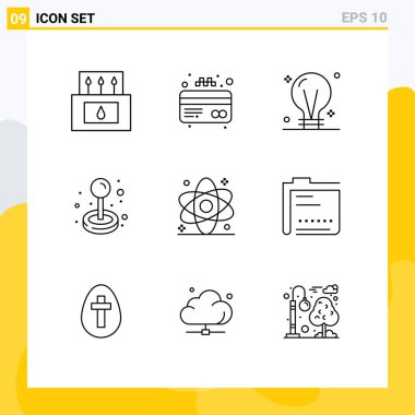 Teşhis, oyun, konsept, oyun, joystick Düzenlenebilir Vektör Tasarım Elemanları için 9 Ticari Tasarım paketi