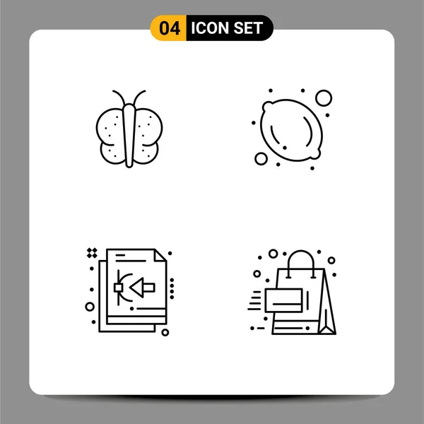 Tematikus Vector Filledline Flat Színek Szerkeszthető Szimbólumok Állati Vektor Természet — Stock Vector