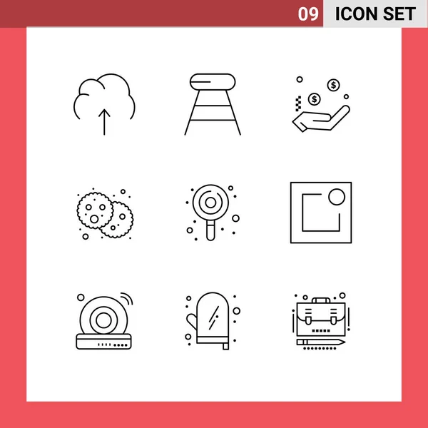 User Interface Outline Pack Signes Symboles Modernes Bonbons Holi Siège — Image vectorielle