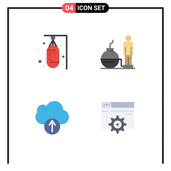 유니버설 아이콘 Universal Icon Symbols Modern Flat Icons Bag Cloud — 스톡 벡터