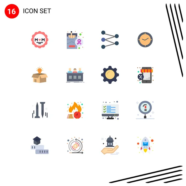 Universal Icon Symbols Group Modern Flat Colors Idea Box Figure — Stockový vektor