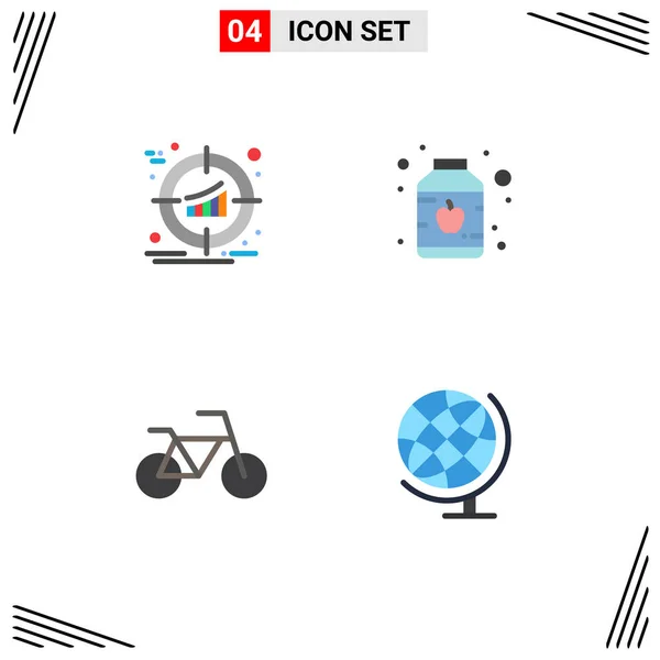 Set Von Vector Flat Icons Grid Für Target Fahrzeuge Produkt — Stockvektor