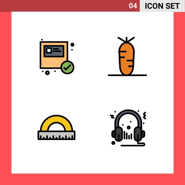 Creative Icons Modern Signs Sysymbols Box Measure Shopping Vegetables Scale — Archivo Imágenes Vectoriales