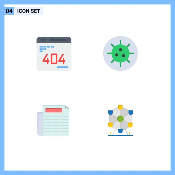 Editable Vector Line Pack Simple Flat Icons Develop Paper Web — Vector de stock