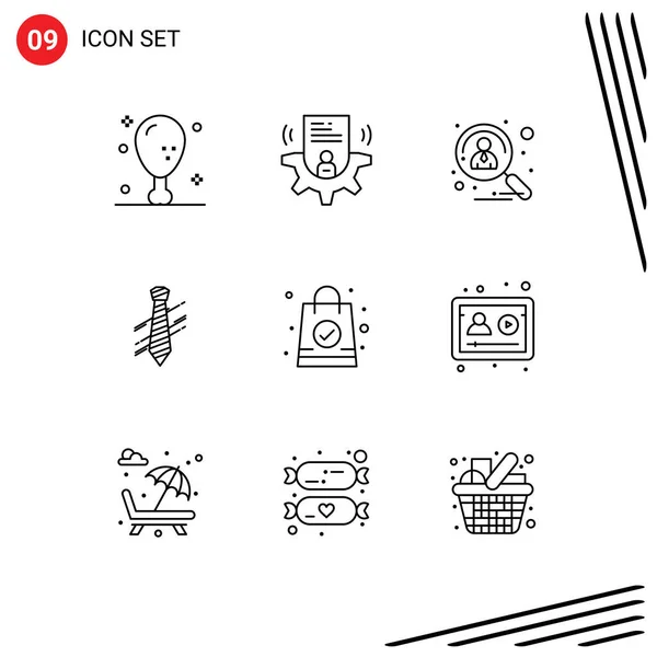 Outlines Pictograph 비즈니스 모집용 Vector Design Elements — 스톡 벡터