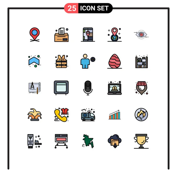 Creative Icons Modern Signs Sysymbols Marketing Business Gps Pin Gps — Vector de stock
