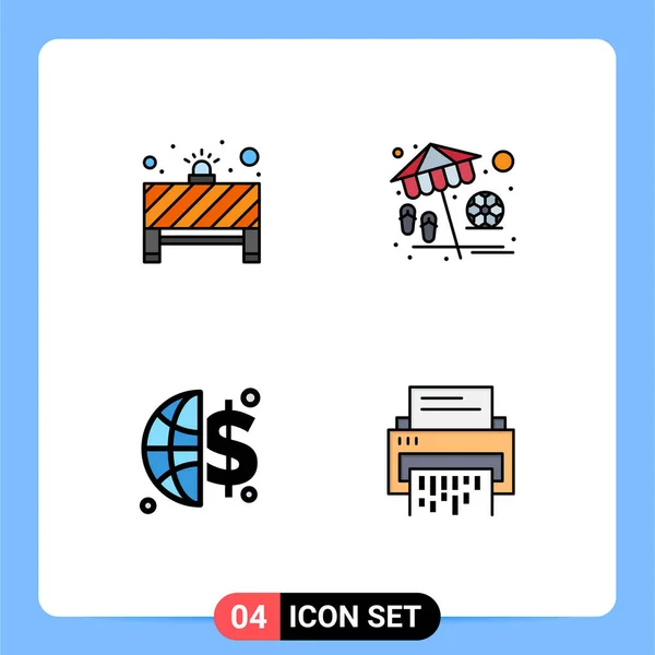 Set Von Modernen Symbolen Symbole Zeichen Für Bord Globale Investitionen — Stockvektor