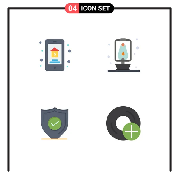 Universal Flat Icons Set Web Mobile Applications Online Eladás Védelem — Stock Vector