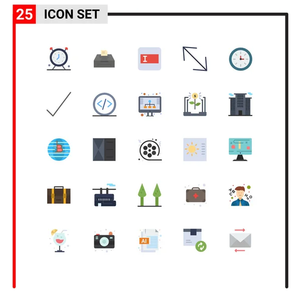 Conjunto Icones Modernos Símbolos Sinais Para Velocímetro Dispositivo Informações Escala — Vetor de Stock