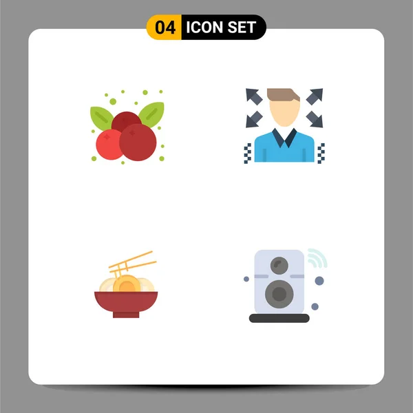 Universal Icon Symbols Group Modern Flat Icons Cherry China Cherries — 스톡 벡터