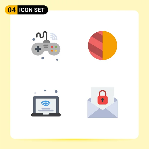 Universal Icon Symbols Group Modern Flat Icons Games Internet Things — Stock Vector