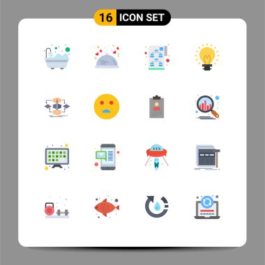 Tasarım, ışık, planlama, yenilik, ampul Düzenlenebilir Yaratıcı Vektör Tasarım Elemanları Paketi 'nin 16 Temel Düz Rengi Kullanıcı Arayüzü Paketi