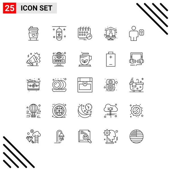 Set Modern Icons Sysymbols Signs Avatar Home Page Sports Home — Archivo Imágenes Vectoriales