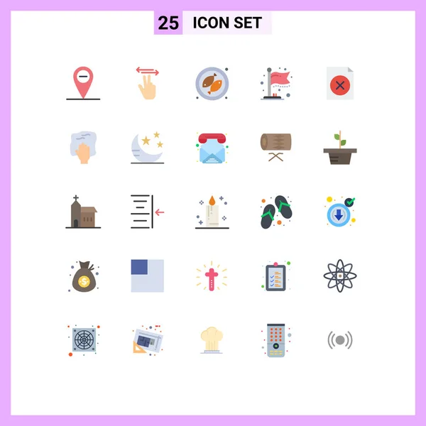Set Modern Icons Sysymbols Signs Housework Cleaning Meet File Delete — Vector de stock