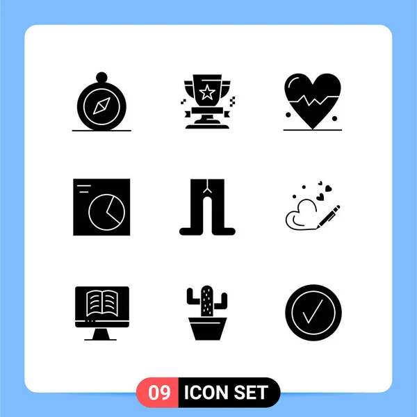 Solid Glyph Conceito Para Websites Mobile Apps Caneta Roupas Batida — Vetor de Stock