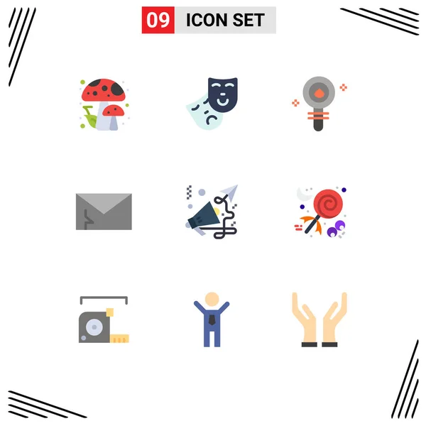 Universal Icon Symbols Group Modern Flat Colors Finance Spam Zelle — Stockvektor