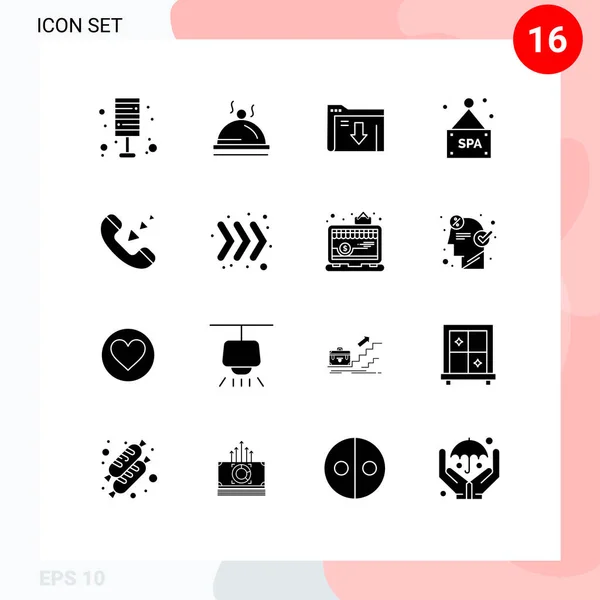 Creative Icons Modern Signs Symbols Communication Spa Sign Service Spa — Stock Vector