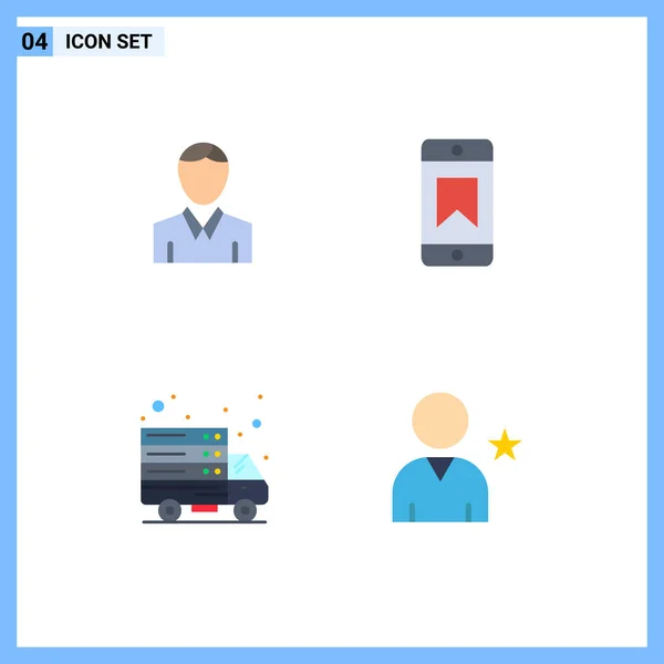 Set Modern Icons Sysymbols Signs Account Transfer Person Device Favorite — Vector de stock