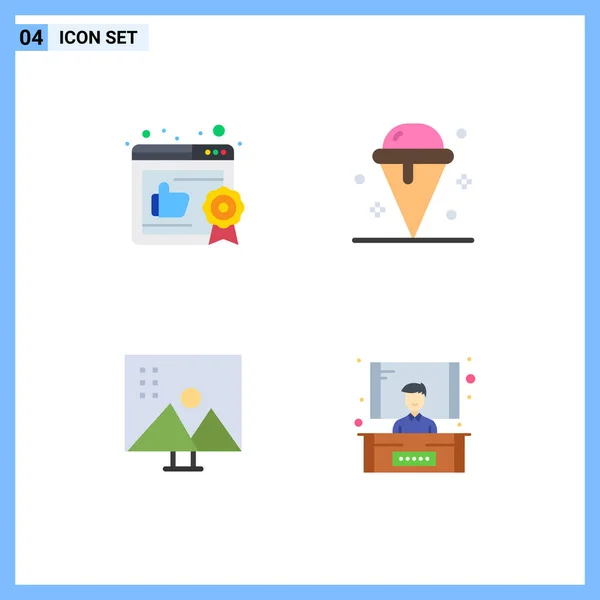 Pack Modern Flat Icons Tekens Symbolen Voor Web Print Media — Stockvector