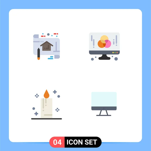 Pictogram Set Simple Flat Icons Plan Creative Plan Designer Celebritable — 스톡 벡터