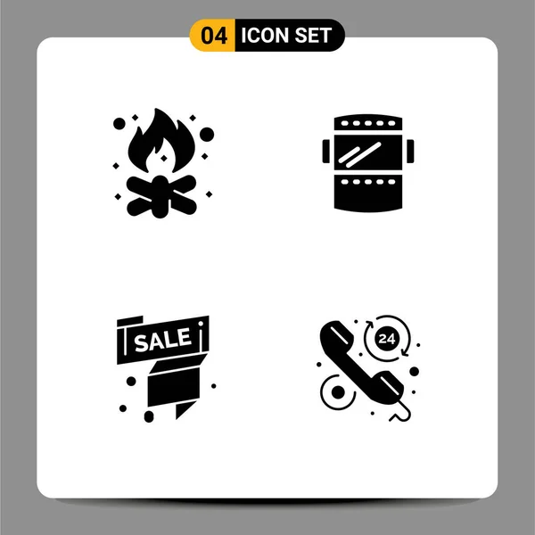 Stock Vector Icon Pack Line Znaki Symbole Dla Plaży Etykieta — Wektor stockowy