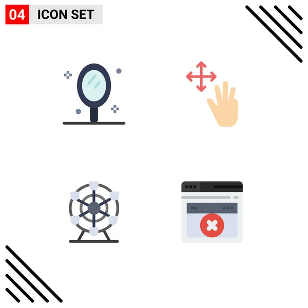 Creative Icons Modern Signs Sysymbols Beauty Park Salon Gestures Web — Vector de stock