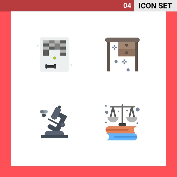 Universal Icon Symbols Group Modern Flat Icons Arkanoid Microscope Play — Διανυσματικό Αρχείο
