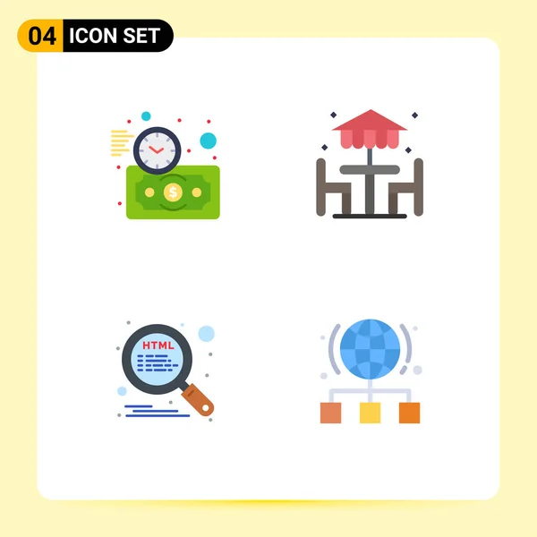 Universal Icon Symbols Group Modern Flat Icons Budget Estimation Optimization — Διανυσματικό Αρχείο