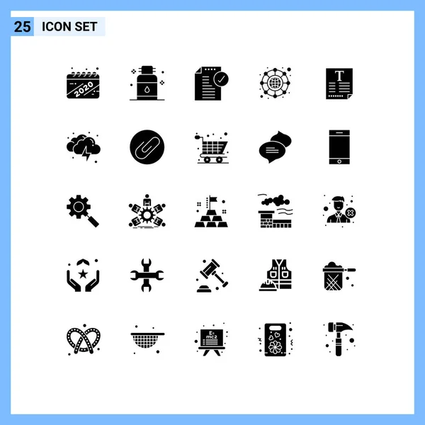 Set Modern Icons Symbols Signs File Hierarchy Spa Connection Notice — Stock Vector