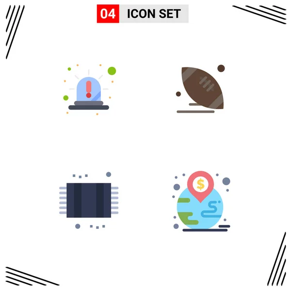 Flat Icon Concept Pour Sites Web Mobile Applications Alerte Jeu — Image vectorielle