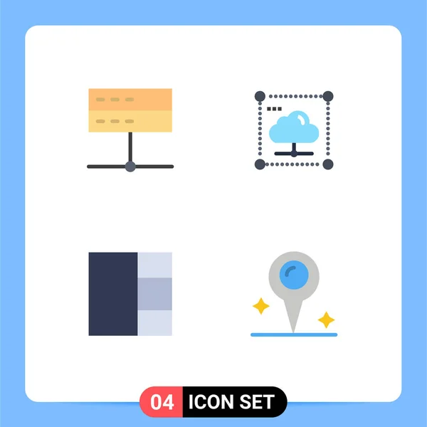 Flat Icon Pack Universal Symbols Admin Network Server Share Layout — Διανυσματικό Αρχείο