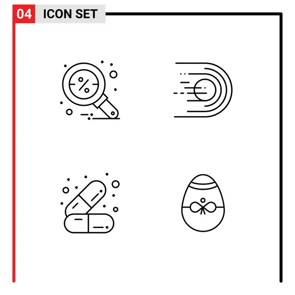 Universal Icon Symbols Group Modern Filledline Flat Colors Discount Care — Διανυσματικό Αρχείο