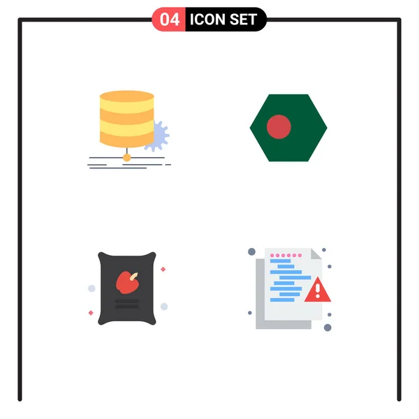 창의적 Icons Modern Signs Symbols Algorithm Flag Diagram Bangla Food — 스톡 벡터