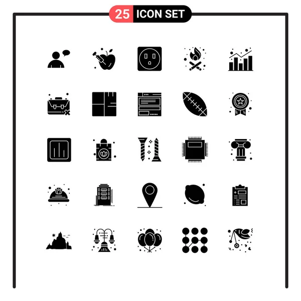 Universal Icon Symbolen Groep Van Moderne Solid Glyphs Van Werklozen — Stockvector