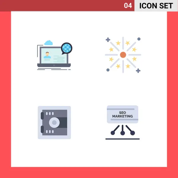 Universal Icon Symbols Group Modern Flat Icons Webinar Light Seminar —  Vetores de Stock