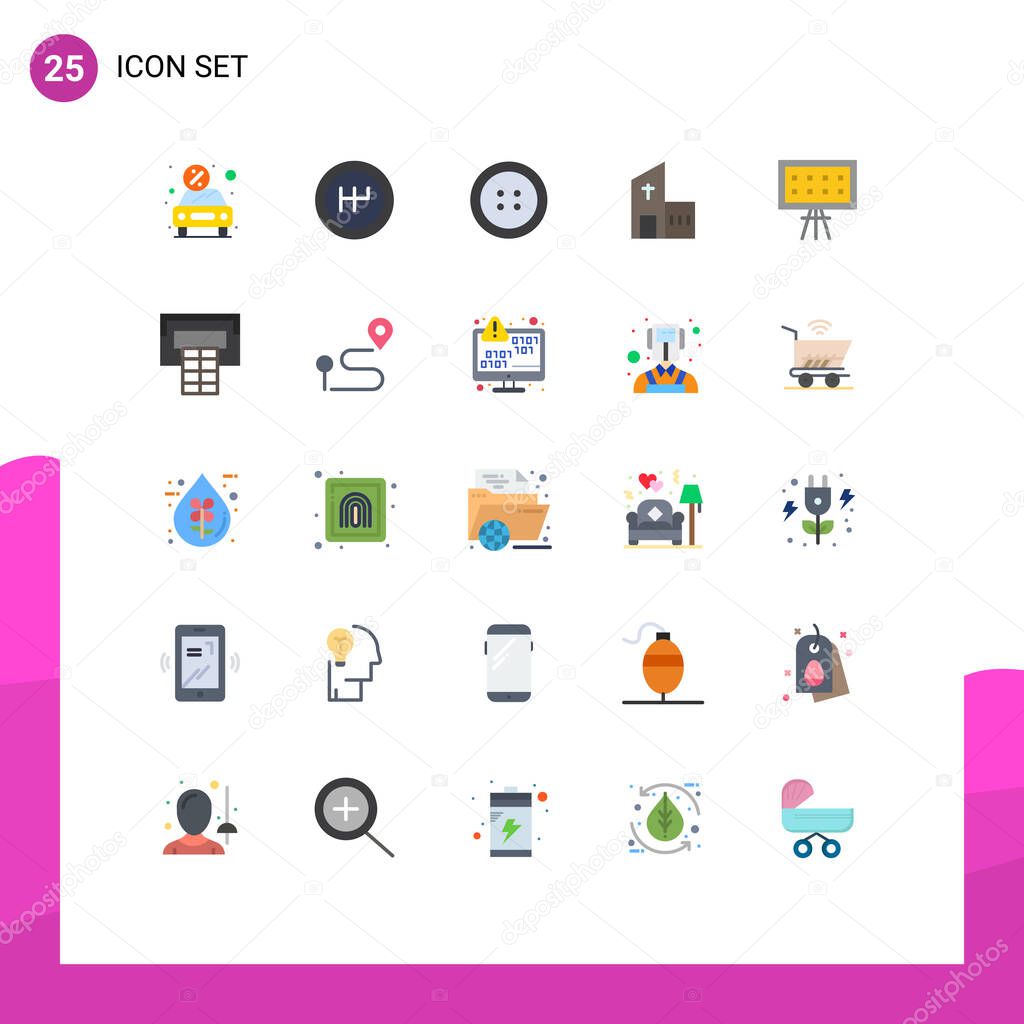 Flat Color Pack Of 25 Universal Symbols Of Presentation Board Clothing Alphabet Modern Editable Vector Design Elements Premium Vector In Adobe Illustrator Ai Ai Format Encapsulated Postscript Eps Eps Format