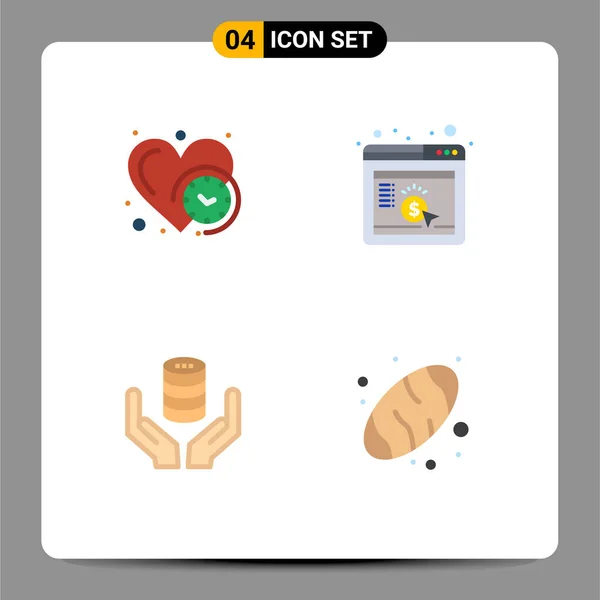 User Interface Pack Basic Flat Icons Clock Hand Time Browser — Vector de stock