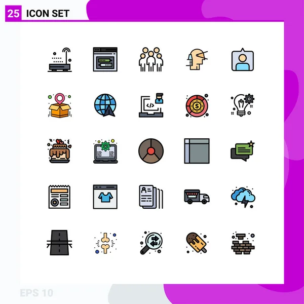 Creative Icons Modern Signs Sysymbols Path Forward Code Business People — Vector de stock