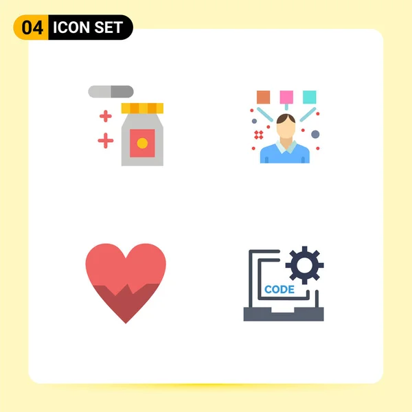Creative Icons Modern Jelek Szimbólumok Tabletta Beat Tervezés Tervező Kód — Stock Vector