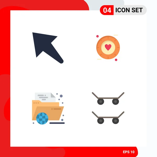 Set Dari Ikon Modern Simbol Simbol Untuk Panah Pendidikan Cinta - Stok Vektor