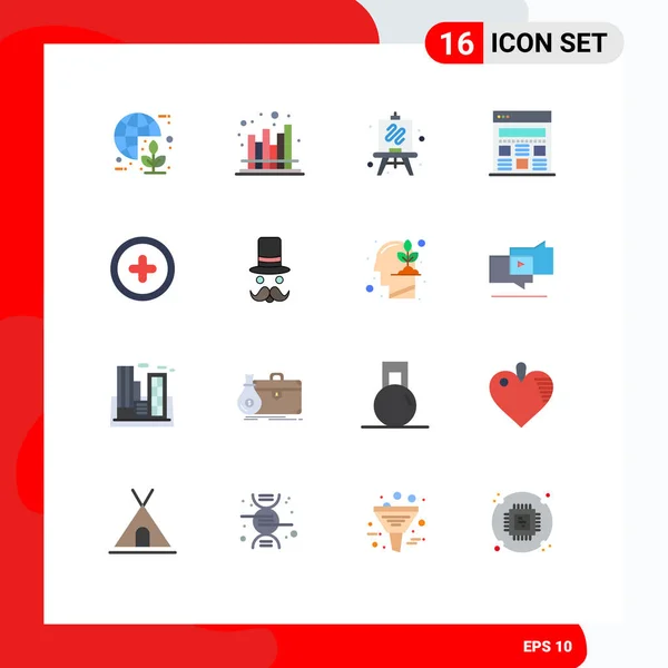 Conjunto Icones Modernos Símbolos Sinais Para Mais Página Web Mercado —  Vetores de Stock