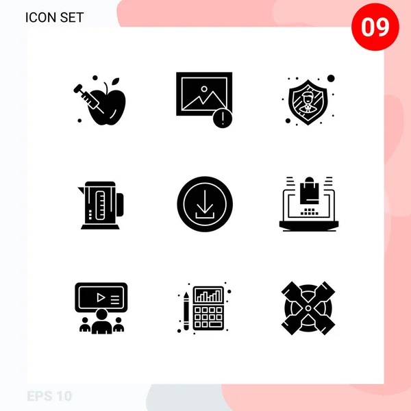 Universal Icon Symbols Group Modern Solid Glyphs Download Segurança Negócios —  Vetores de Stock