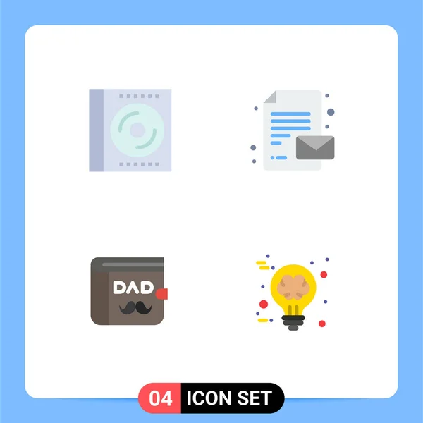 Universal Icon Symbols Group Modern Flat Icons Blu Ray Dad — Stock Vector